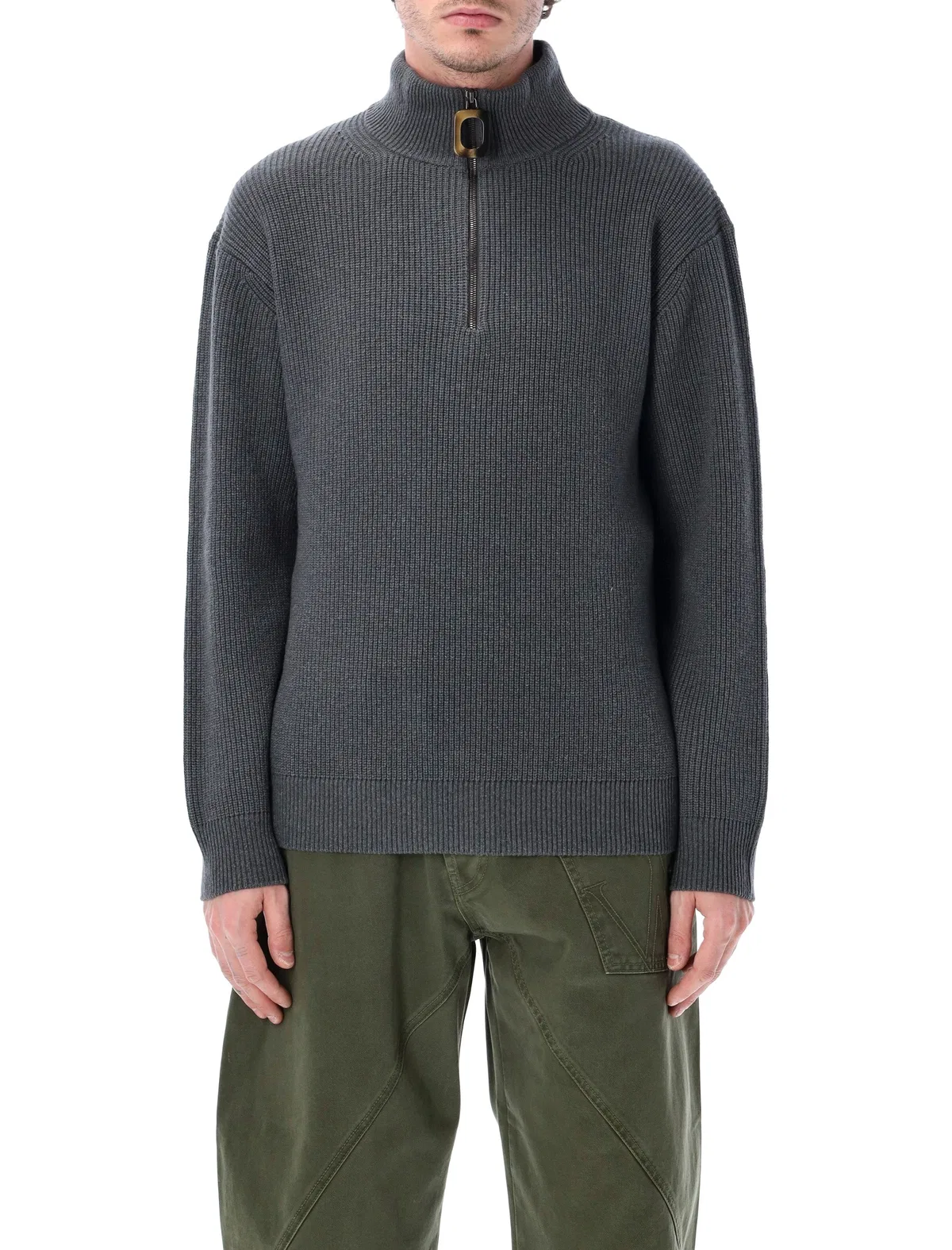 JW Anderson Half-Zip Wool-Cotton Jumper