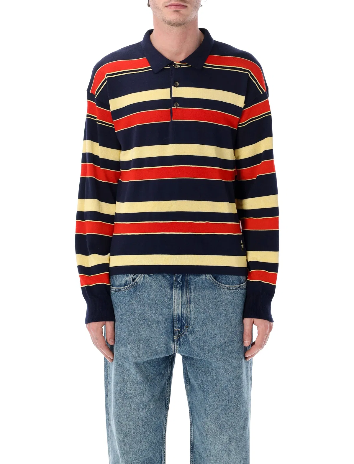 JW Anderson Striped Knitted Rugby Polo