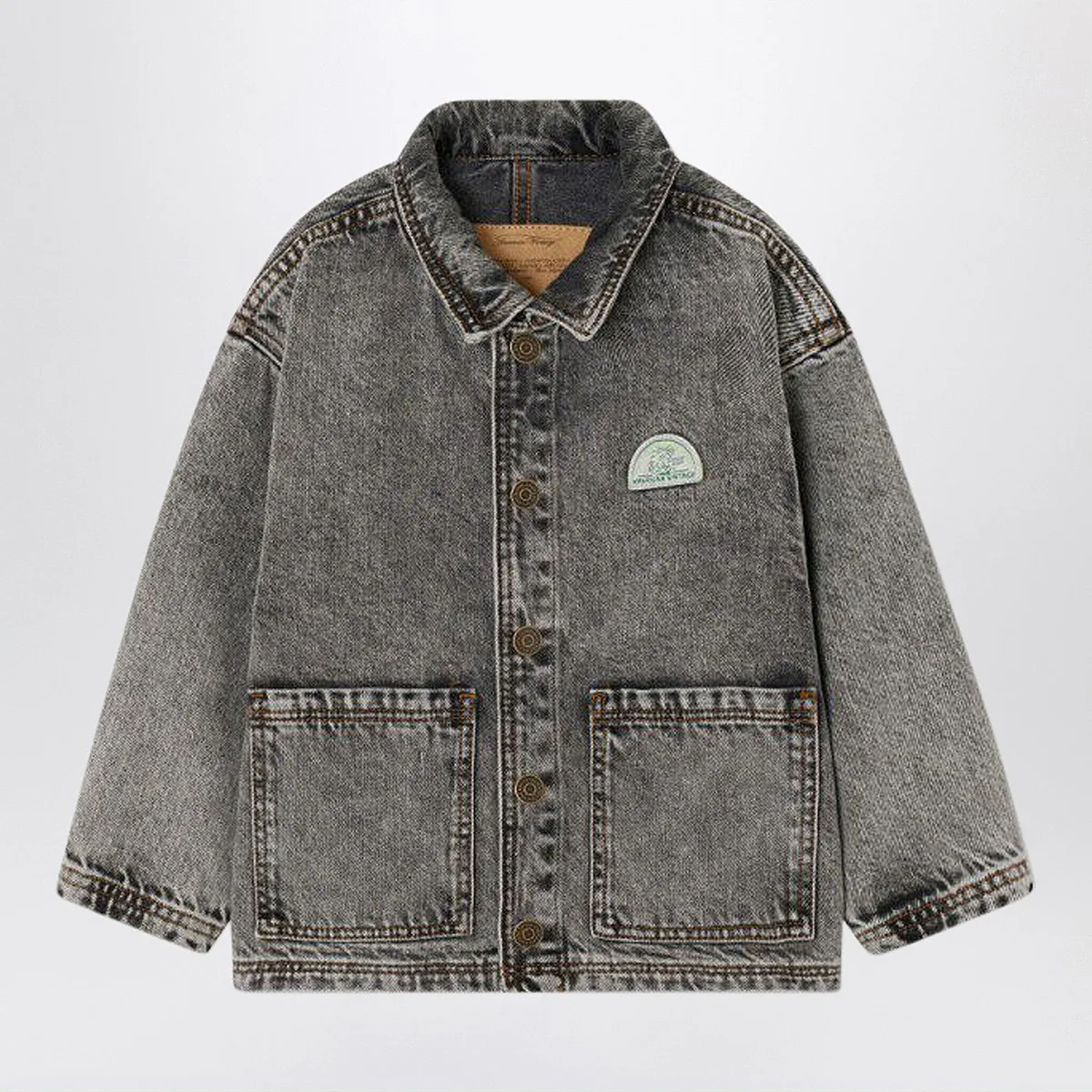 American vintage Faded Gray Denim Jacket