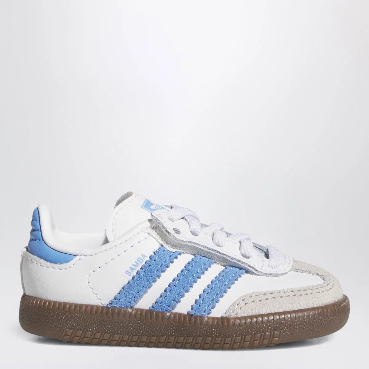 Adidas Originals Og Samba Sneakers In White/Blue With Ela