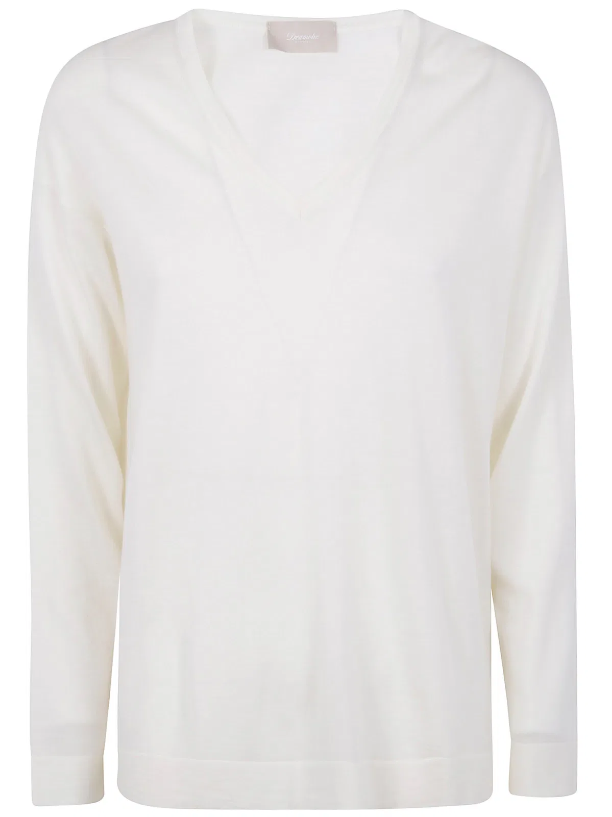 Drumohr Long Sleeve V-Neck Extrafine Sweater
