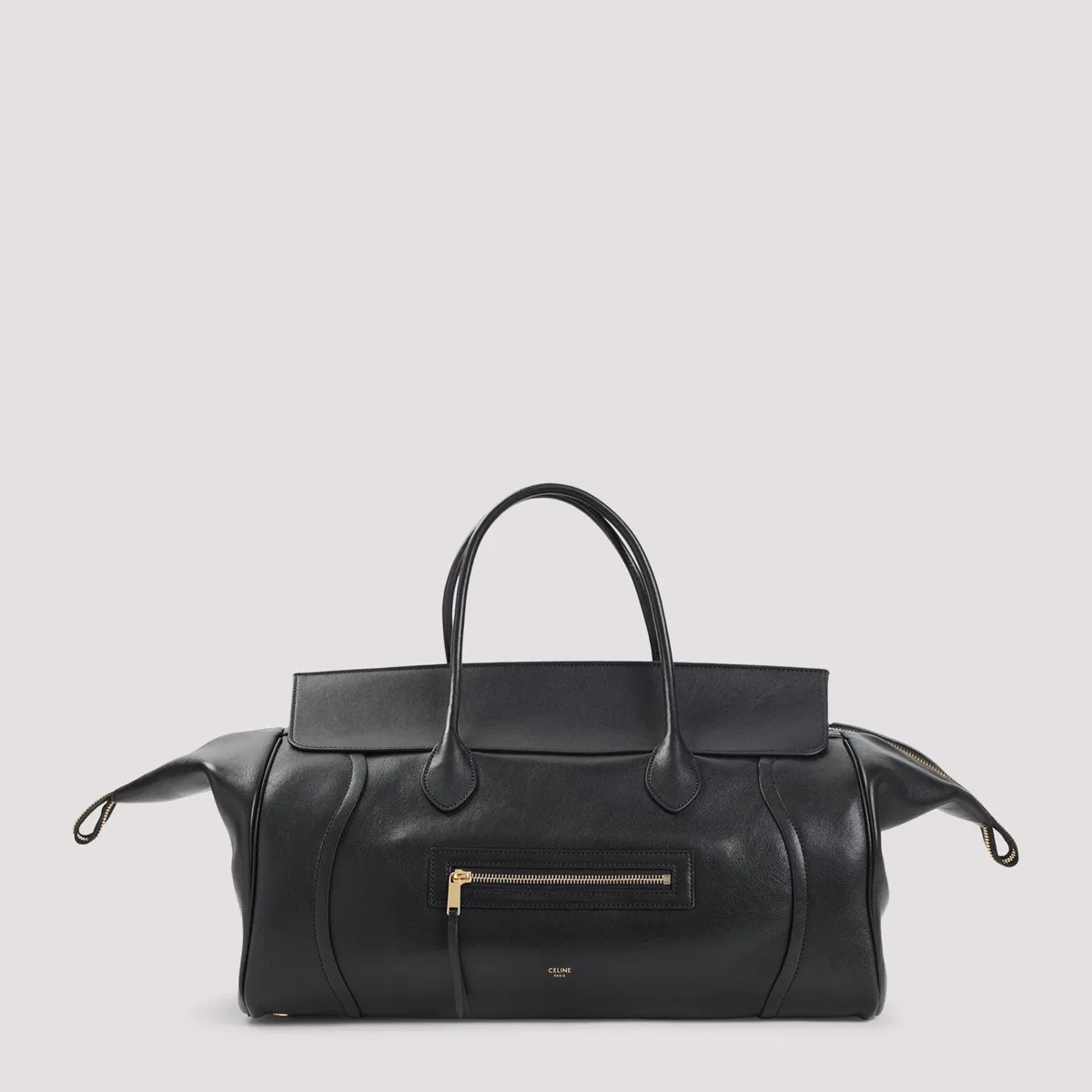Celine Black Large New Luggage Lamb Leather Han