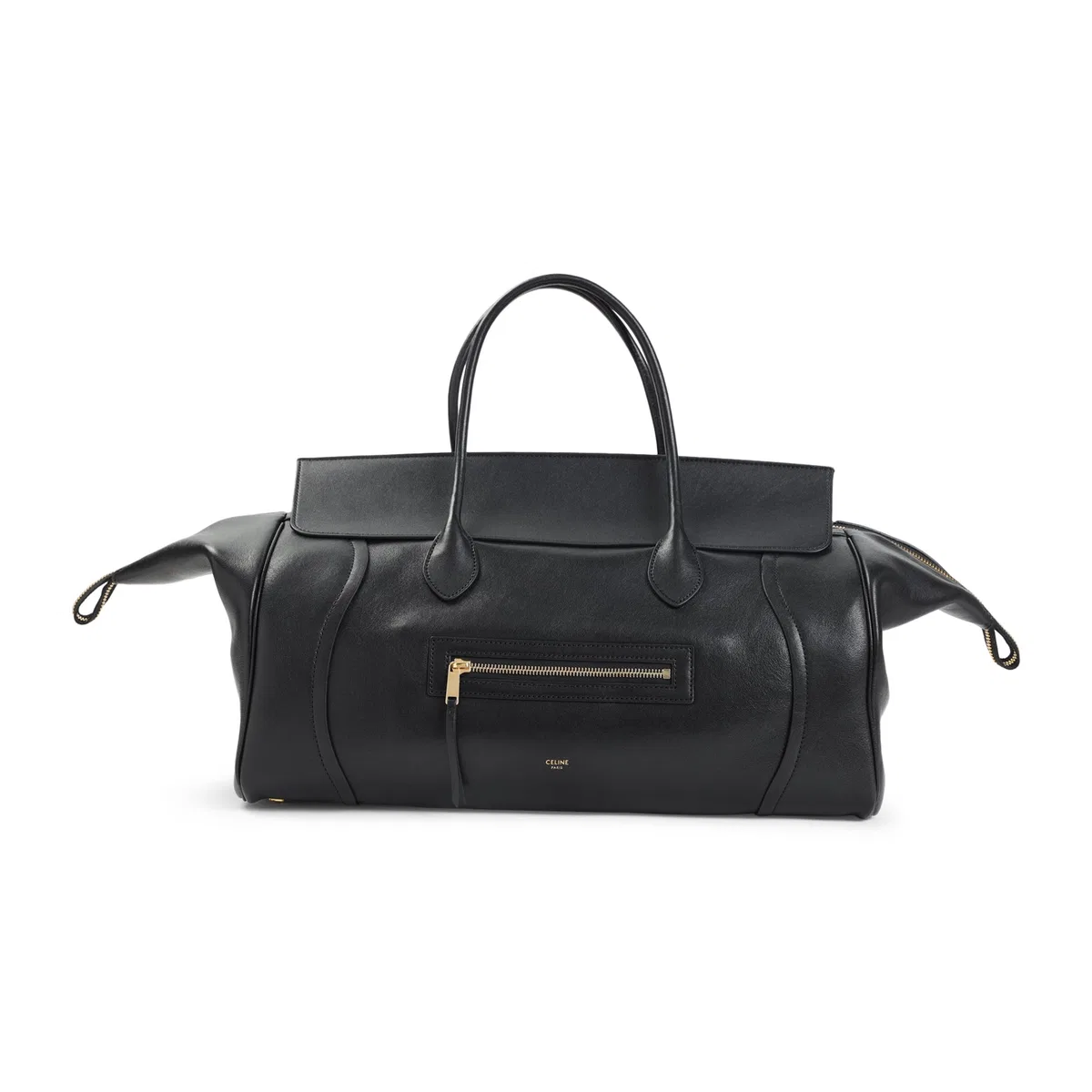 Celine Black Large New Luggage Lamb Leather Han