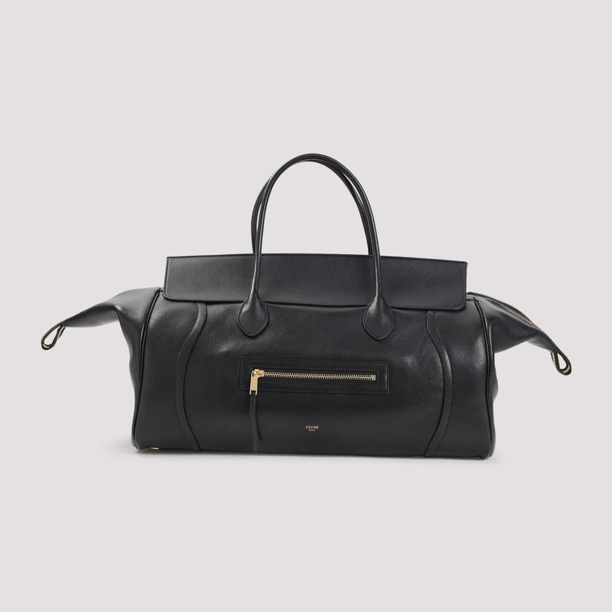 Celine Black Large New Luggage Lamb Leather Han