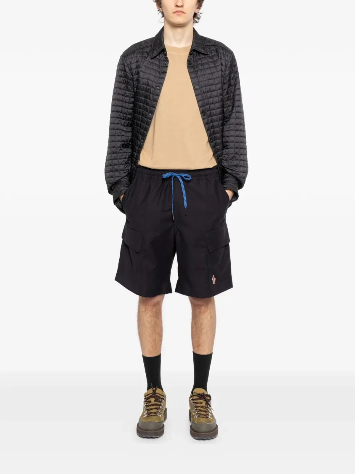 Moncler Navy Cotton Shorts