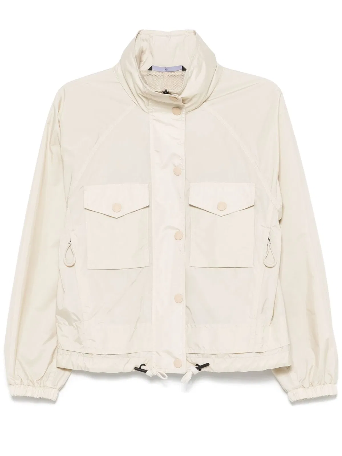 Moncler Grenoble Nor Beige Sport Jacket With Concealed Ho