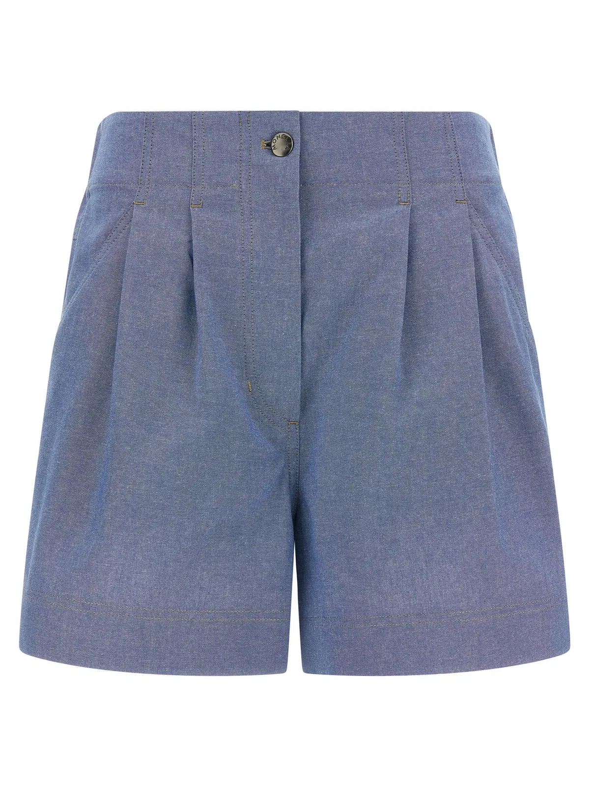 Moncler Grenoble Chambray Cotton Shorts