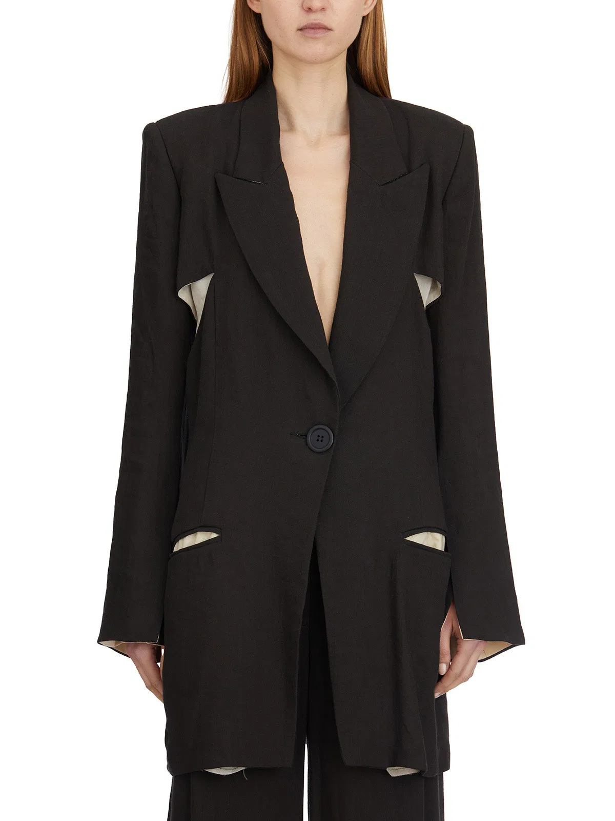 Alessandra Marchi Multilayered Ramie Jacket
