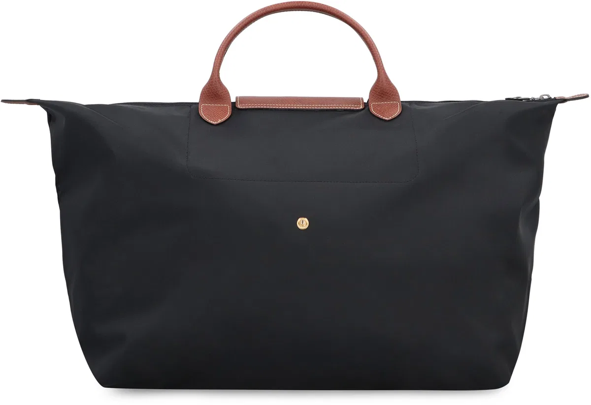 Longchamp Black Travel Bag Le Pliage Original L