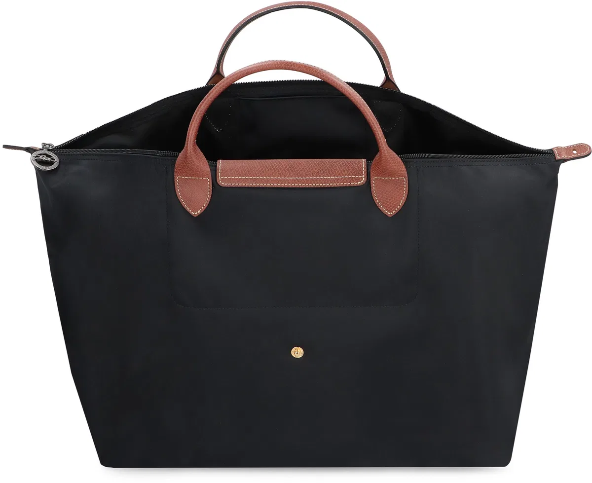 Longchamp Black Travel Bag Le Pliage Original L