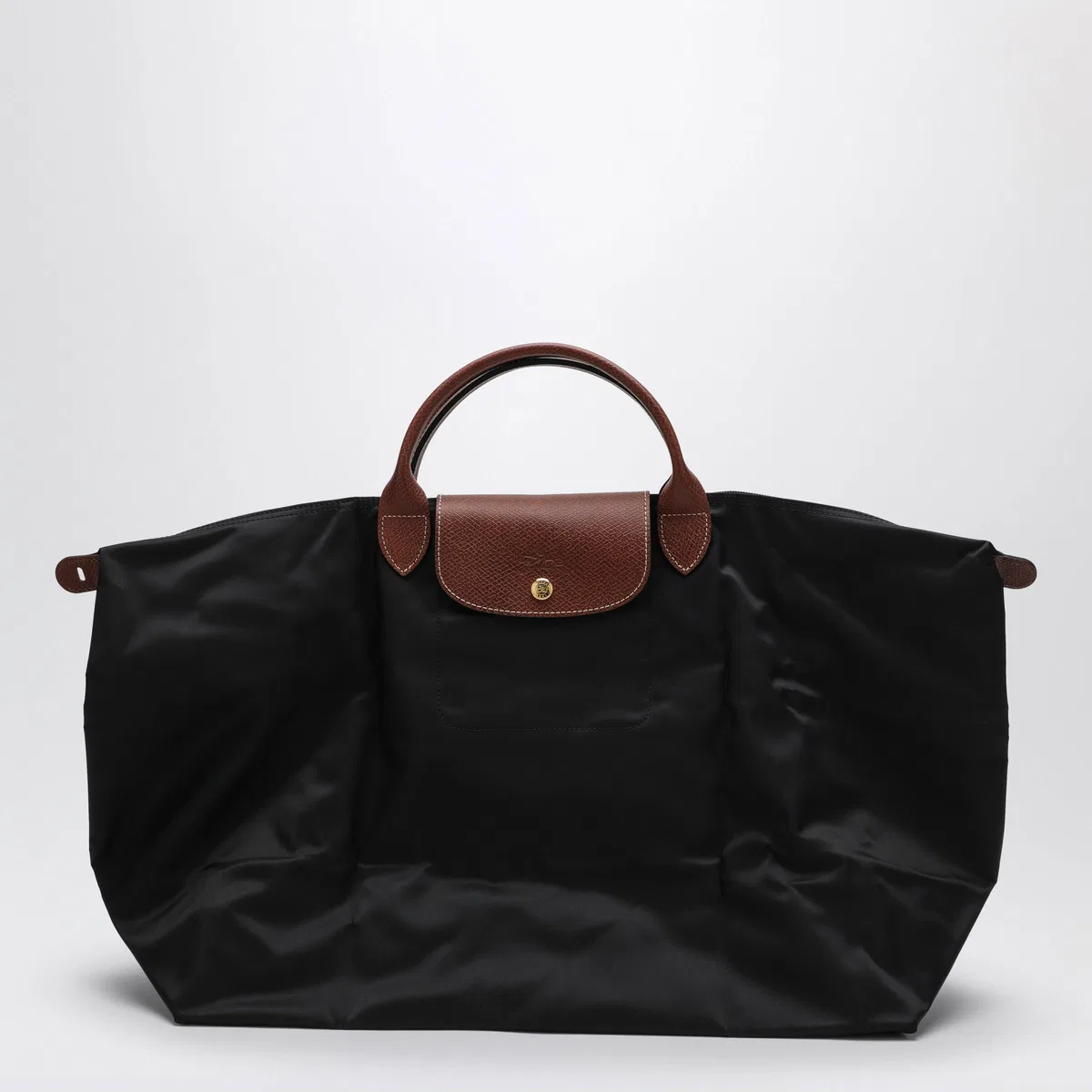 Longchamp Black Travel Bag Le Pliage Original L