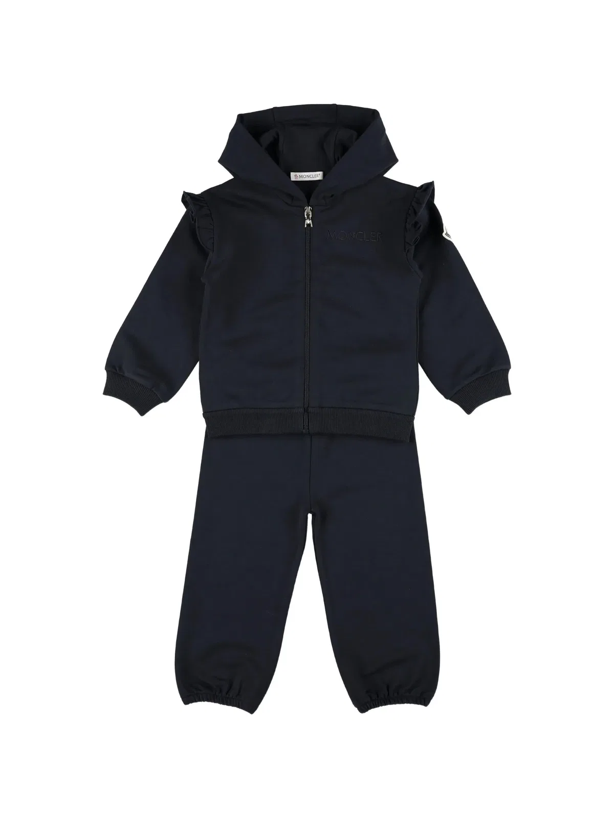 Moncler Kids Cotton Set With Ruffled Hem