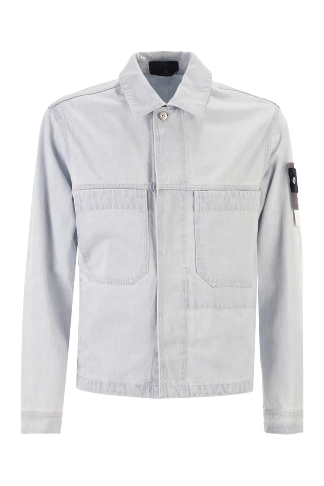 Stone Island Blue Extra Cotton Biker Jacket