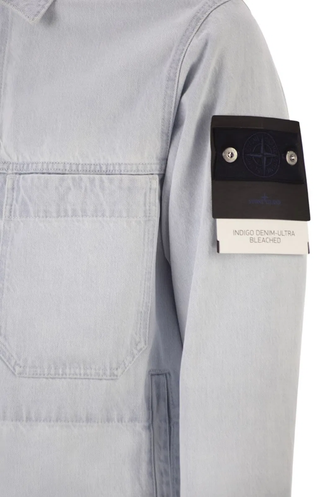 Stone Island Blue Extra Cotton Biker Jacket
