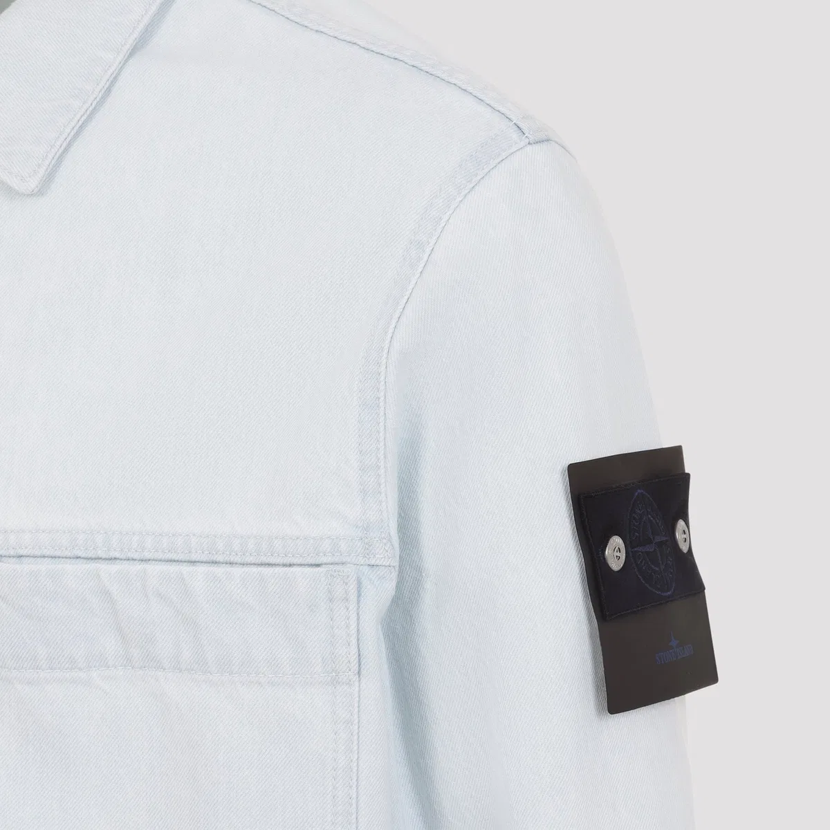Stone Island Blue Extra Cotton Biker Jacket
