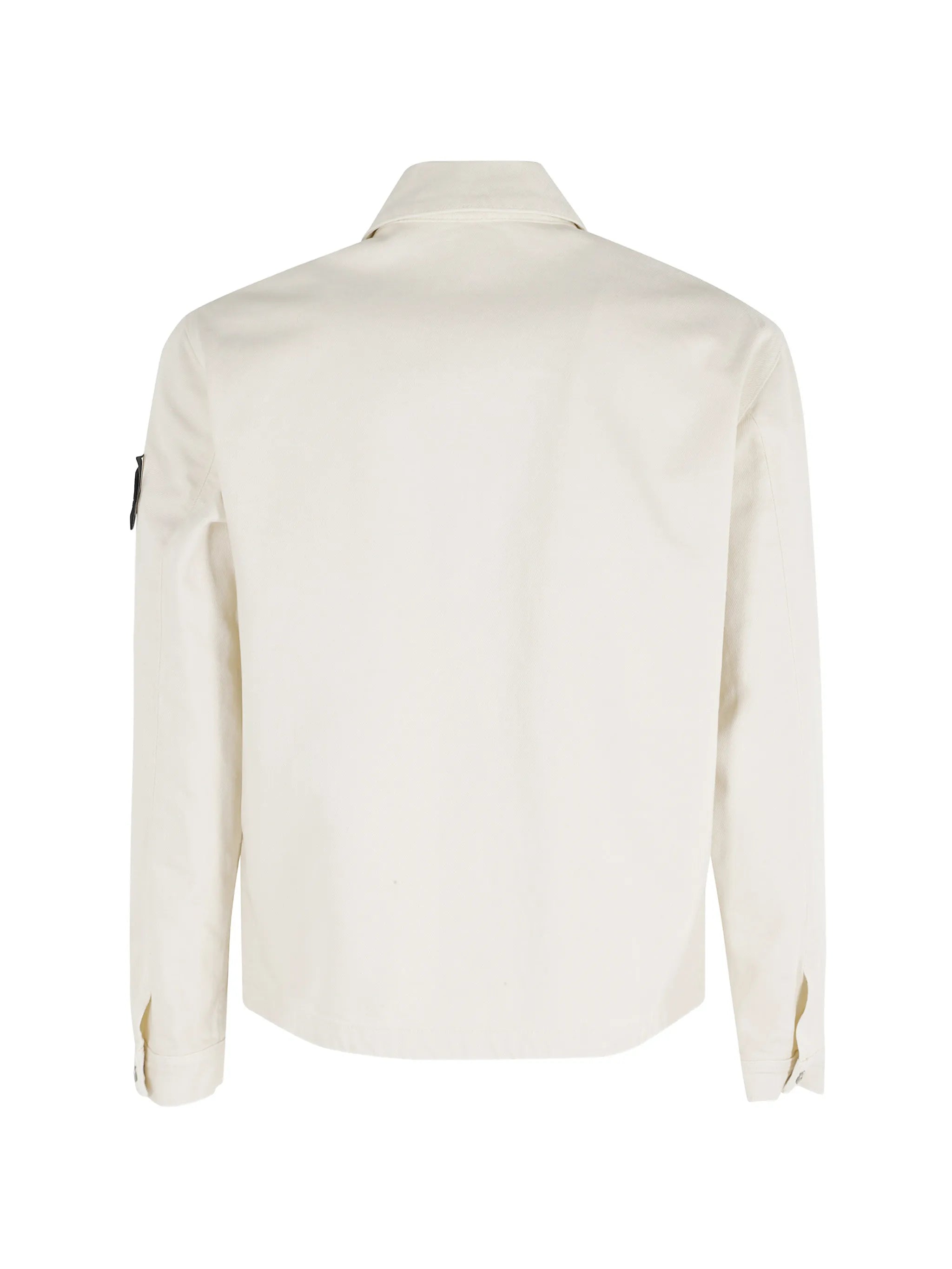 Stone Island Ivory Cotton Biker Jacket