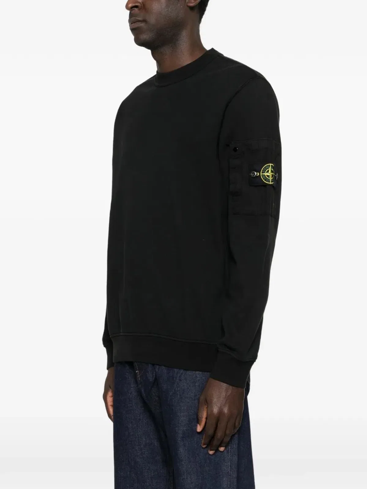 Stone Island Regular Fit Crew Neck Sweatshirt With Se