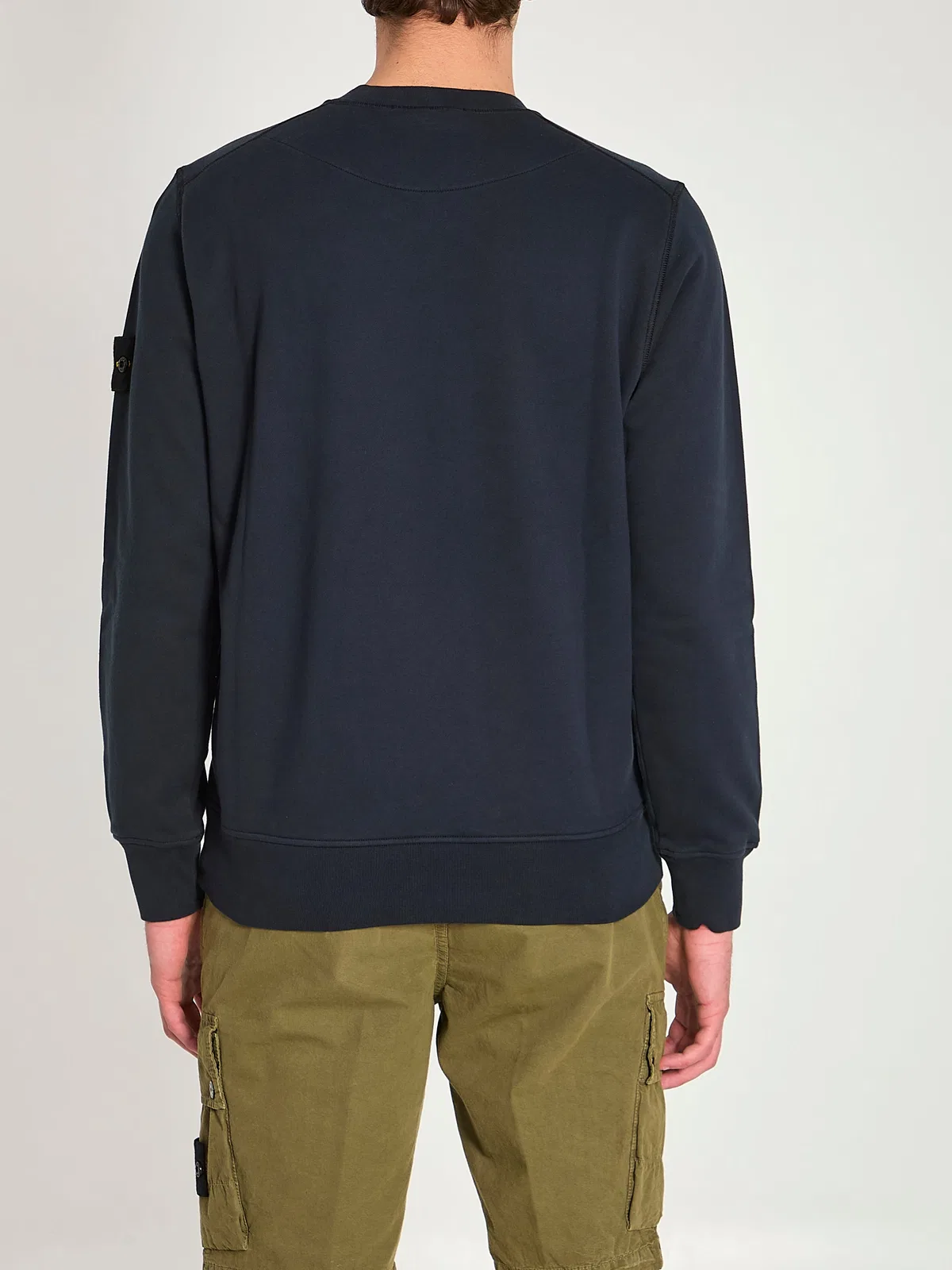 Stone Island Blue Cotton Sweatshirt