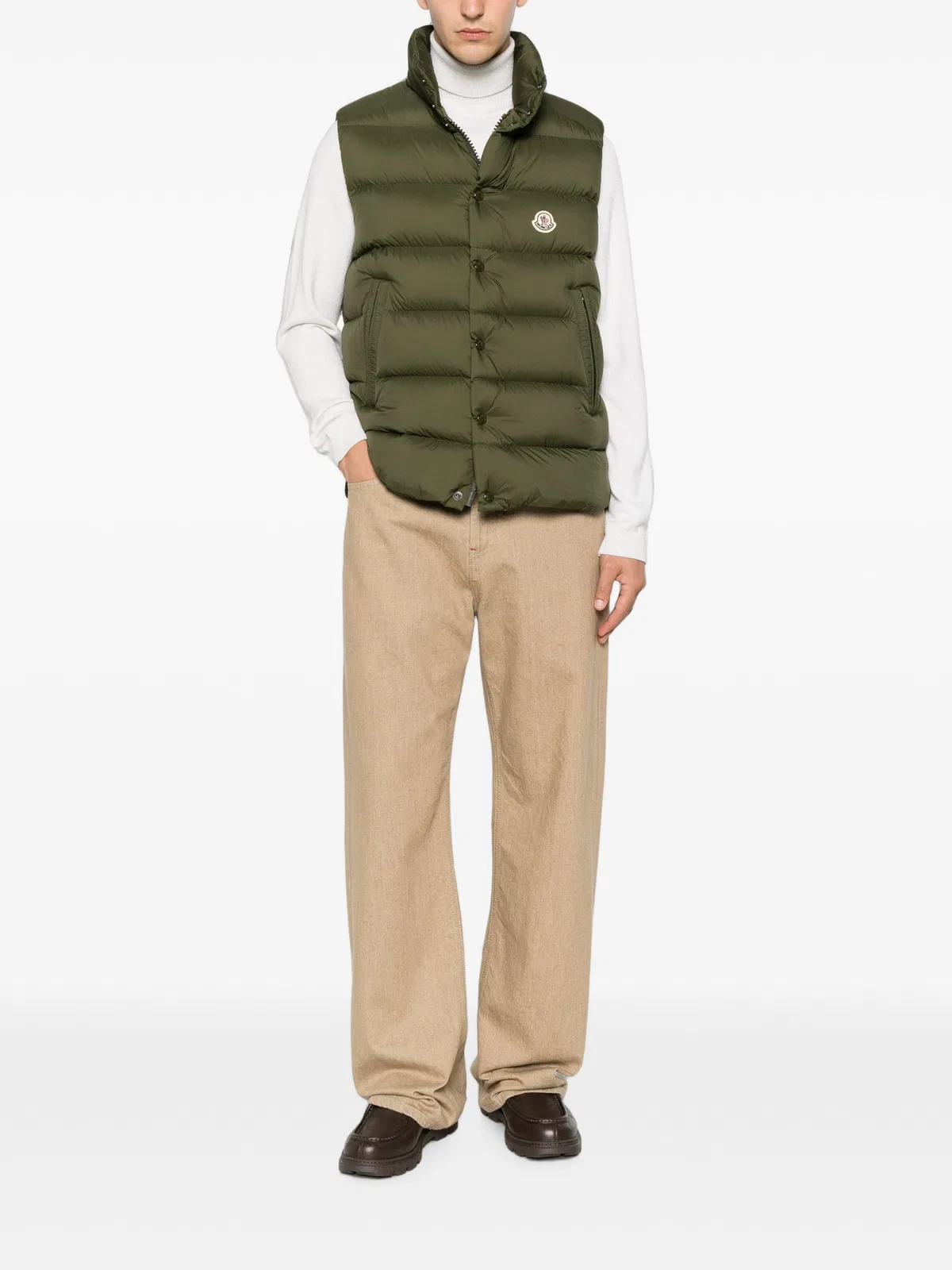 Moncler Olive Polyamide Tibb Vest
