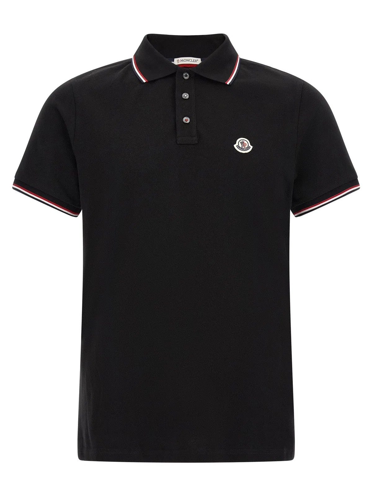 Moncler Tricolor Trim Polo Shirt