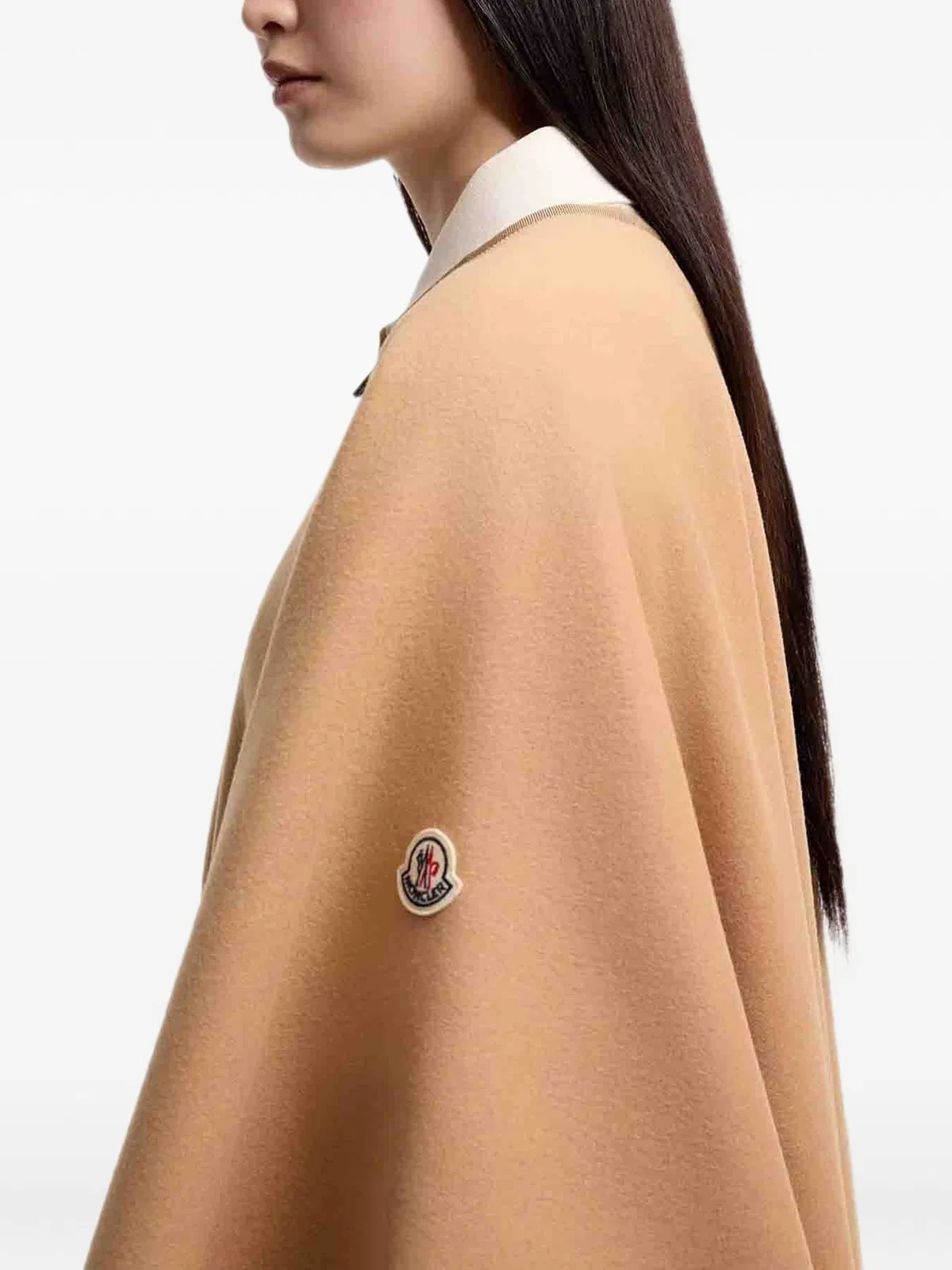 Moncler Wool Polyamide Hooded Belted Cape Outerw