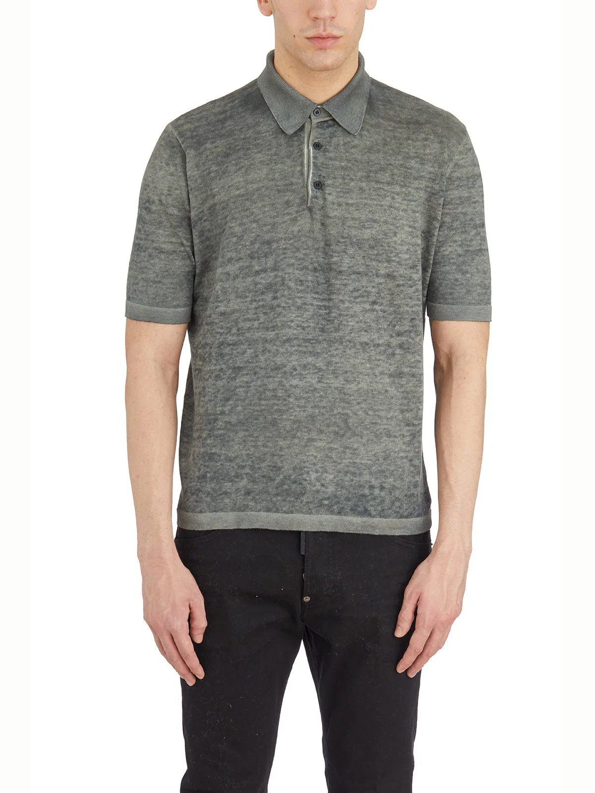 Avant Toi Linen Knit Polo Shirt