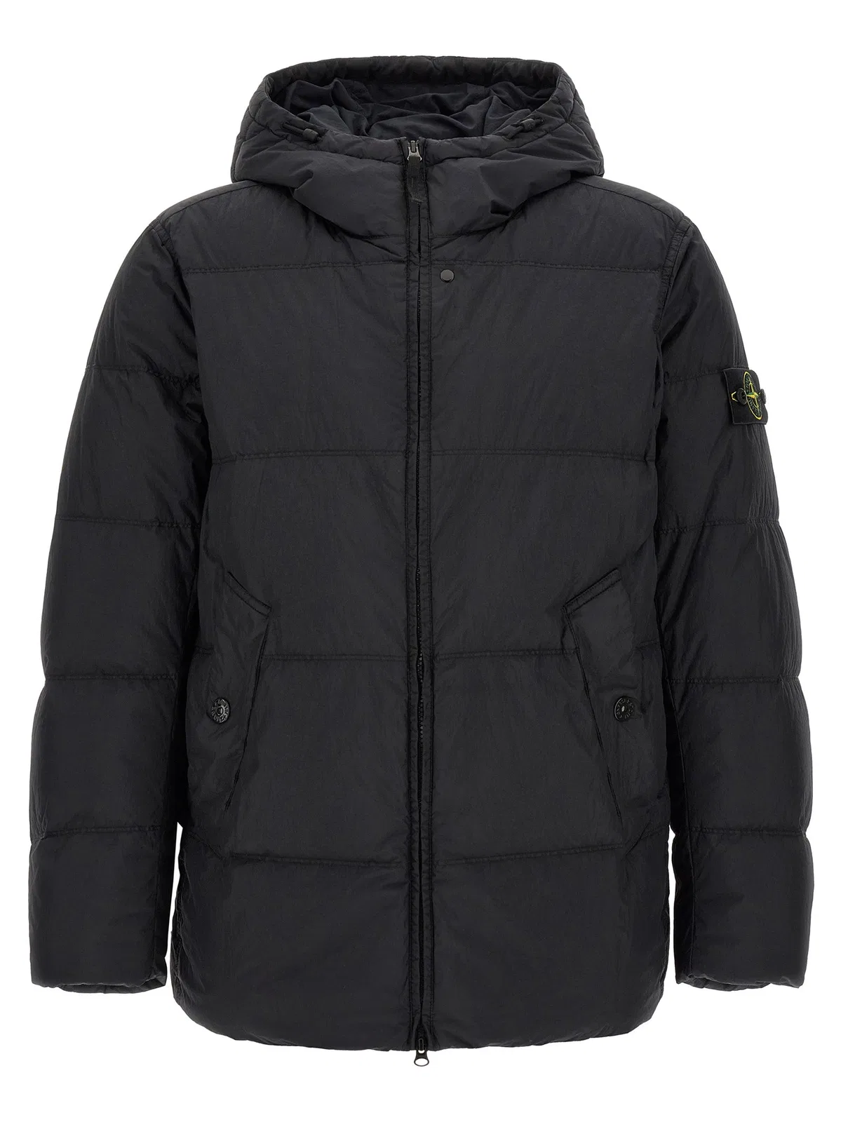 Stone Island Ruffled Effect Down Jacket