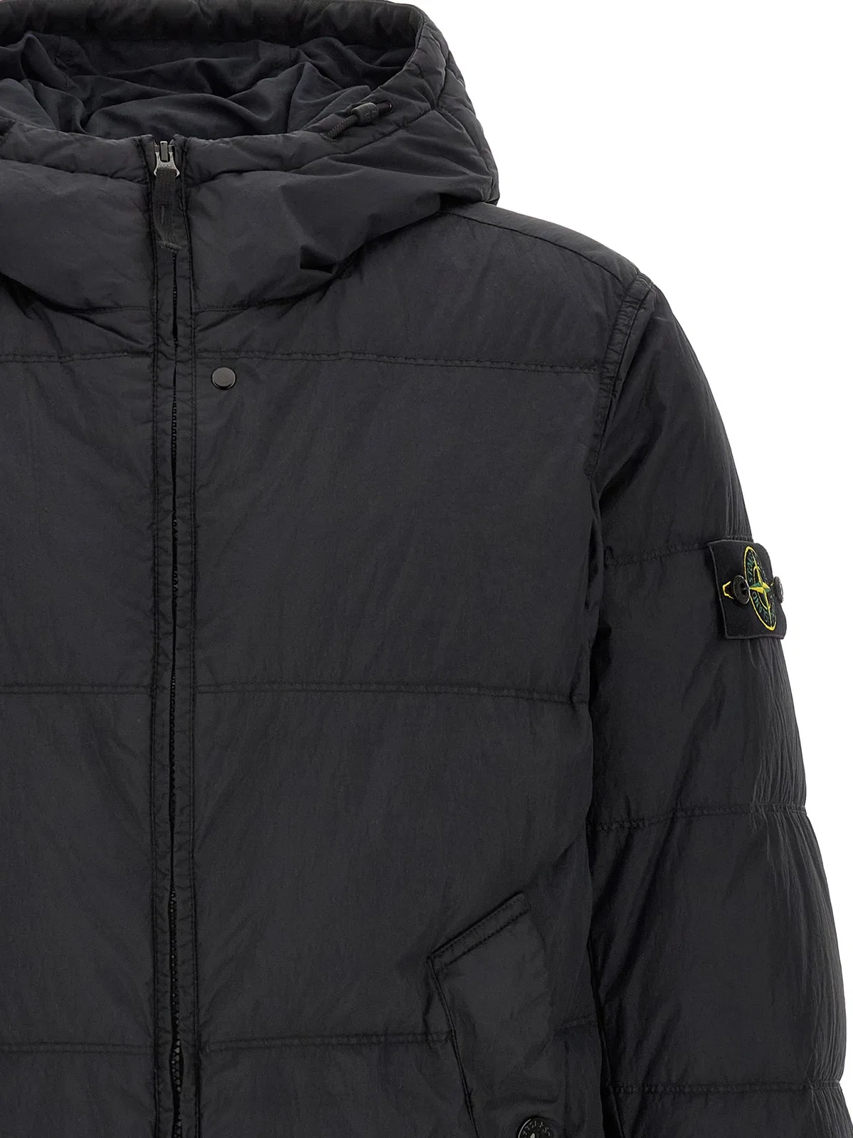 Stone Island Ruffled Effect Down Jacket