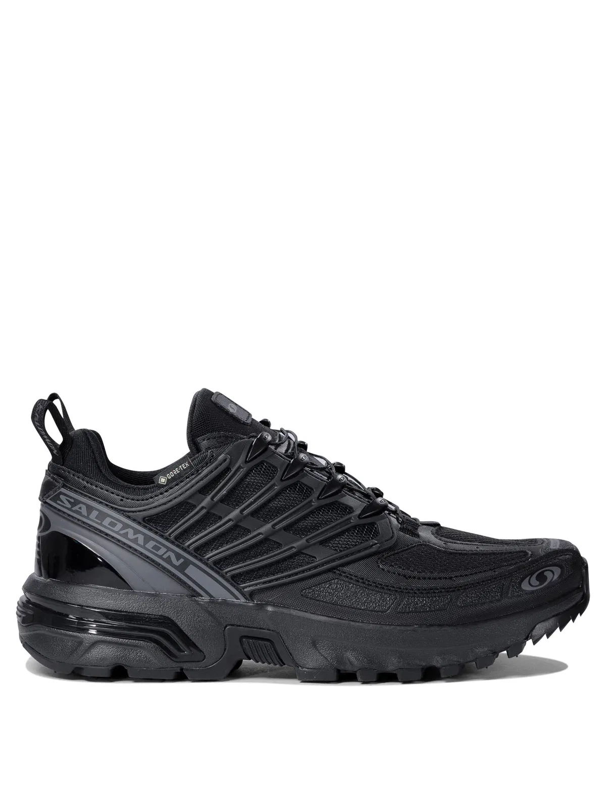 Salomon Black Fabric Rubber Sneakers