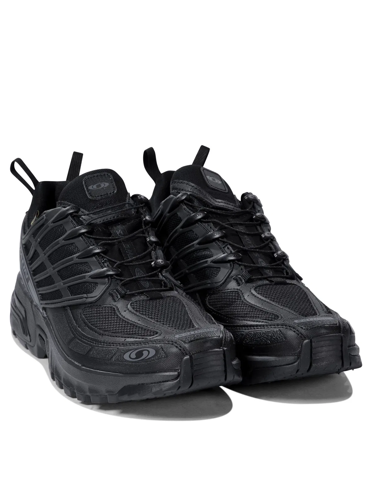 Salomon Black Fabric Rubber Sneakers