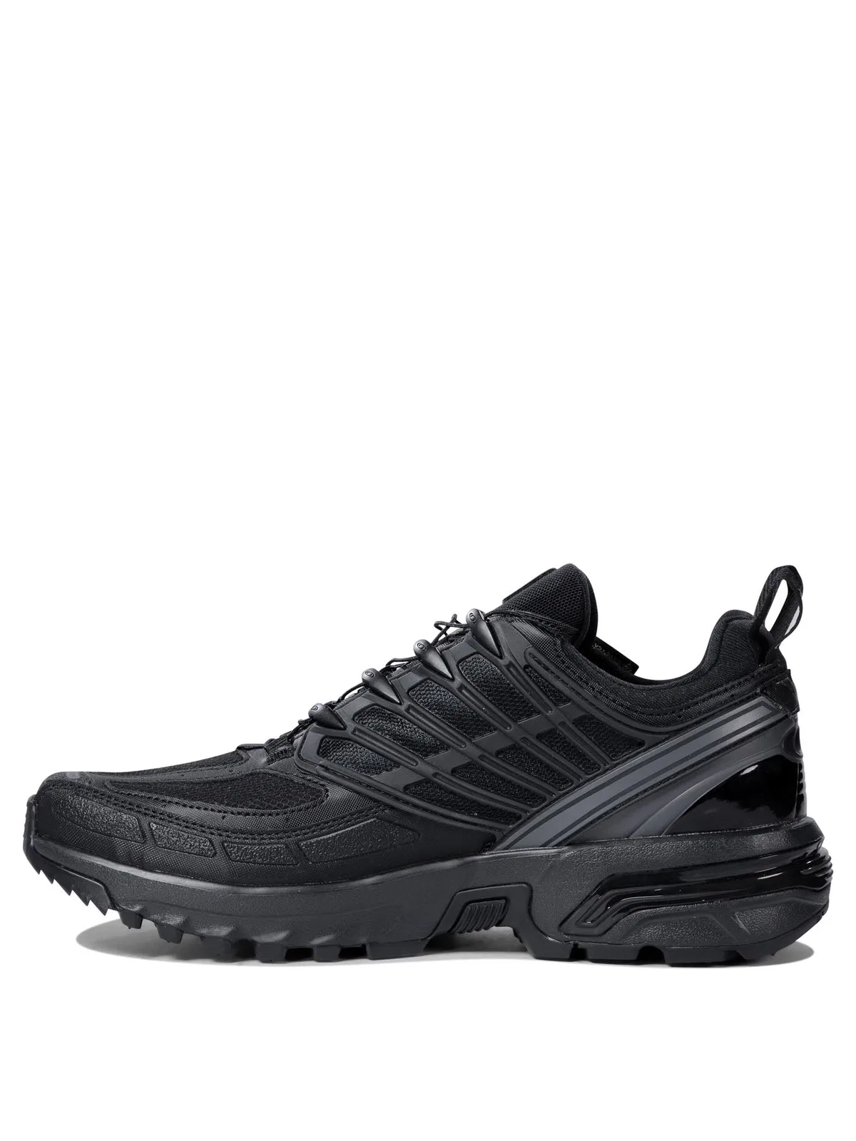 Salomon Black Fabric Rubber Sneakers
