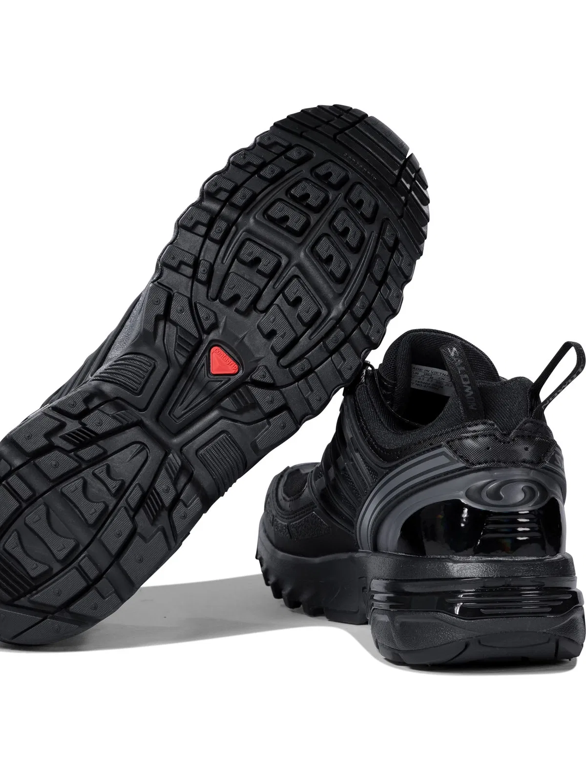 Salomon Black Fabric Rubber Sneakers