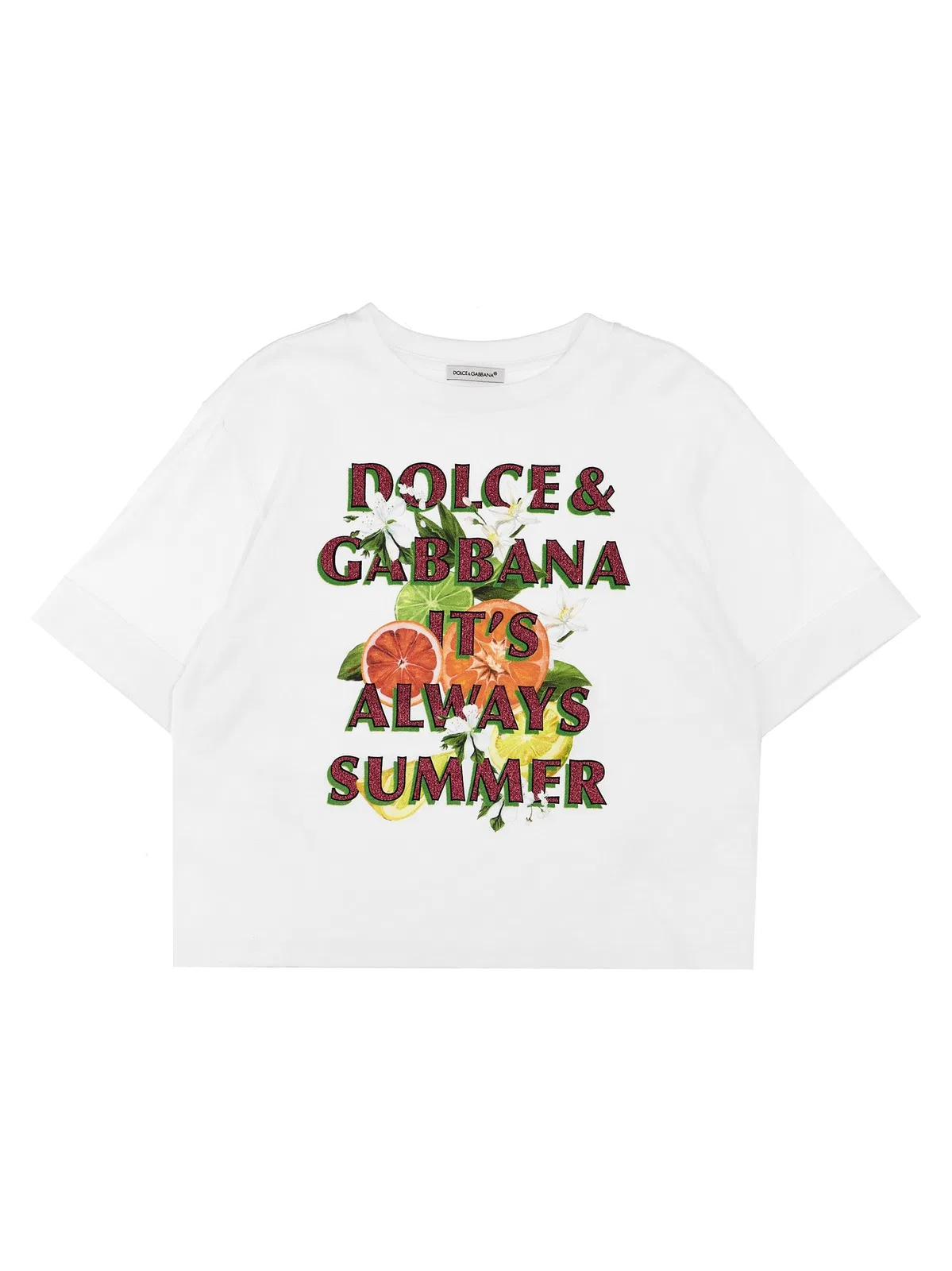 Dolce Gabbana Dolce & Gabbana Glitter Print T-Shirt