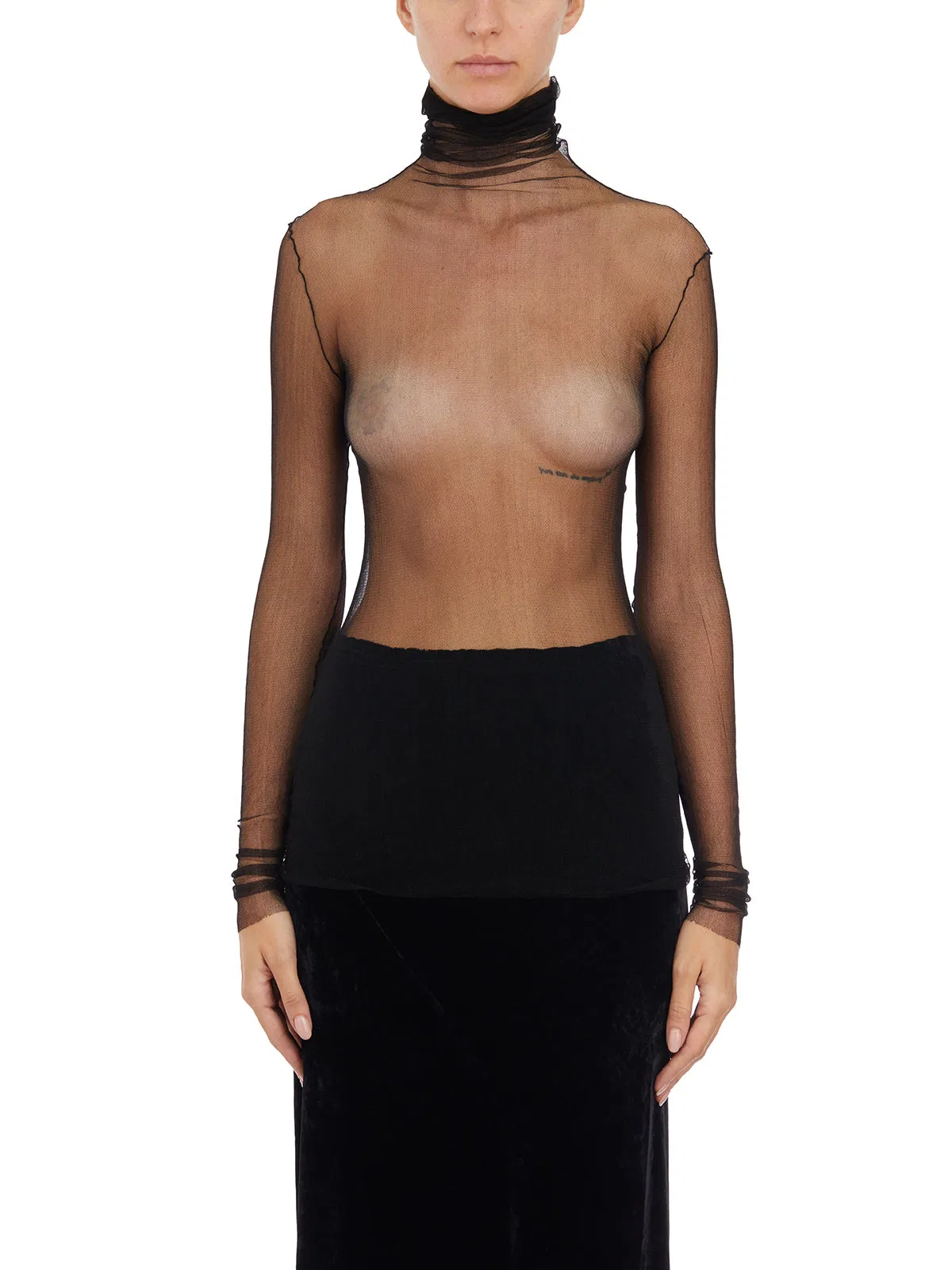 Cortana Silk Tulle Cisne Top