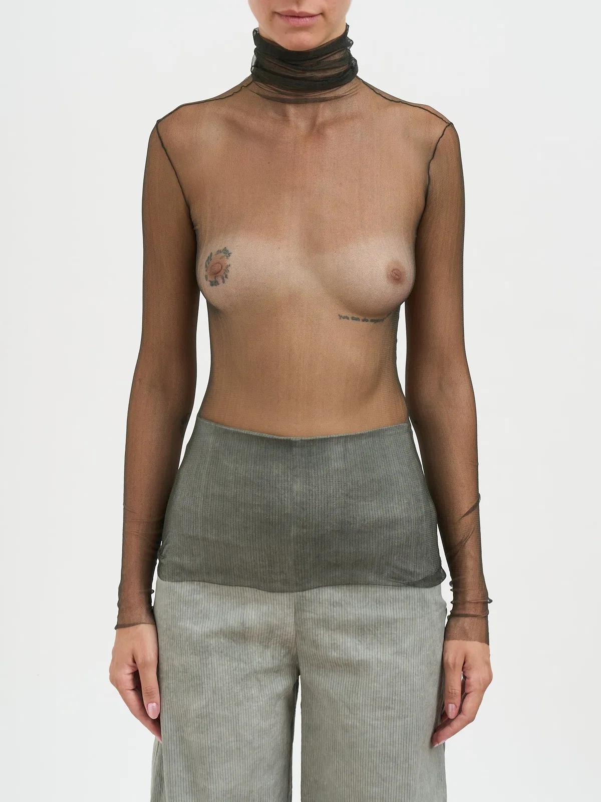 Cortana Silk Tulle Cisne Top