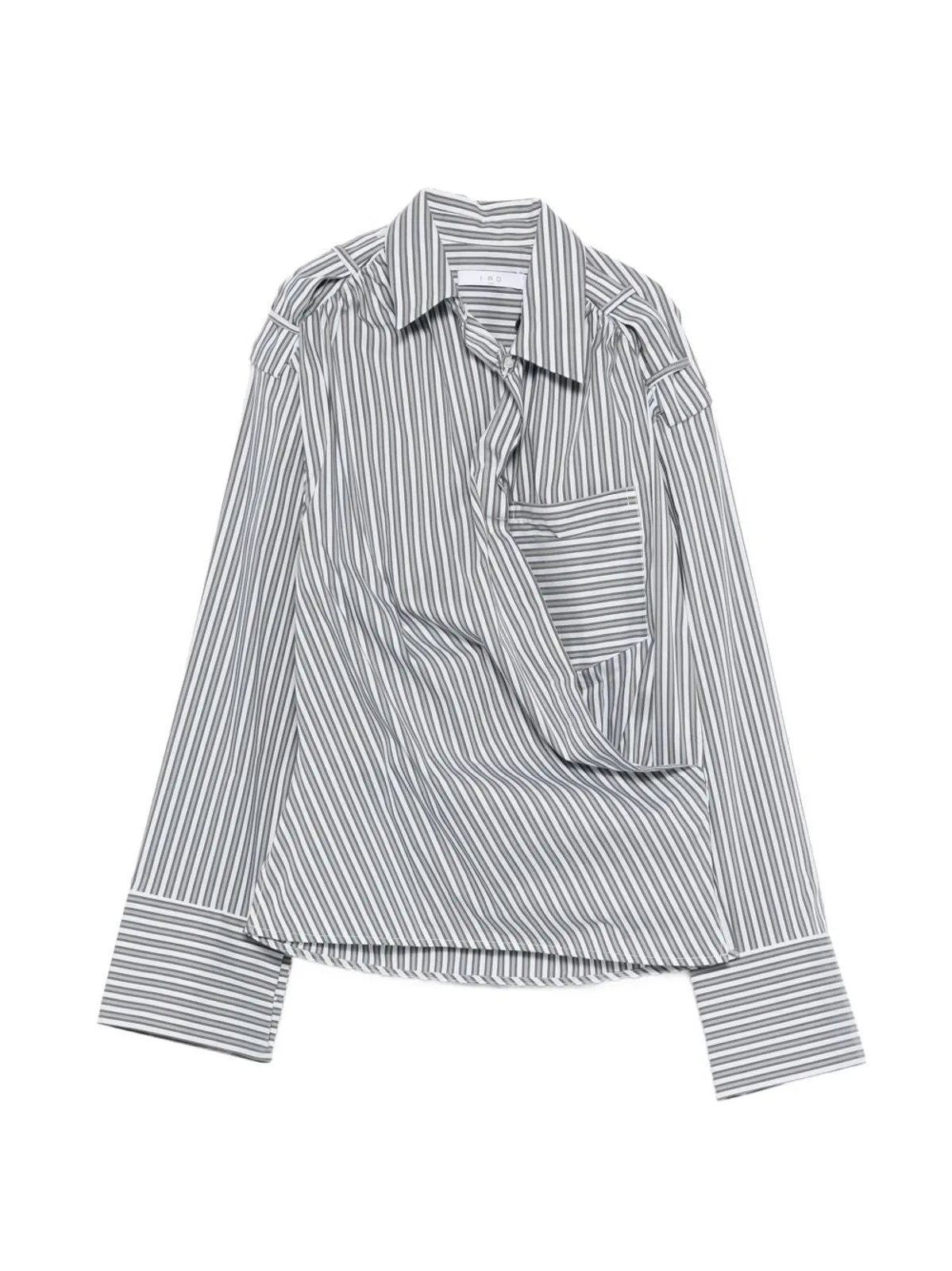 IRO Lace Striped Cotton Shirt