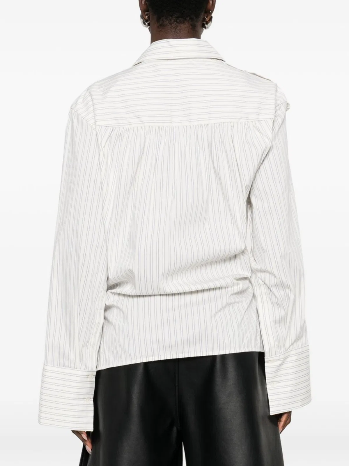 IRO Lace Striped Cotton Shirt