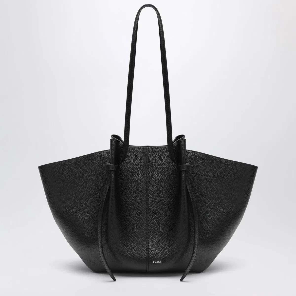 Yuzefi Large Mochi Bag In Black Pebblegrained L