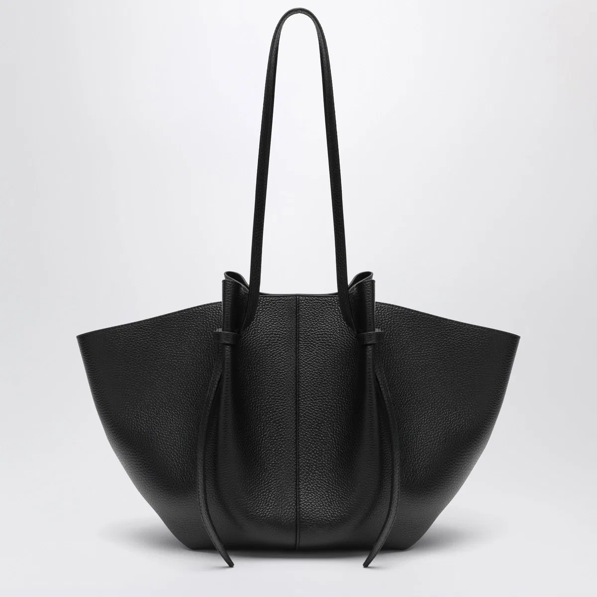 Yuzefi Large Mochi Bag In Black Pebble-Grained