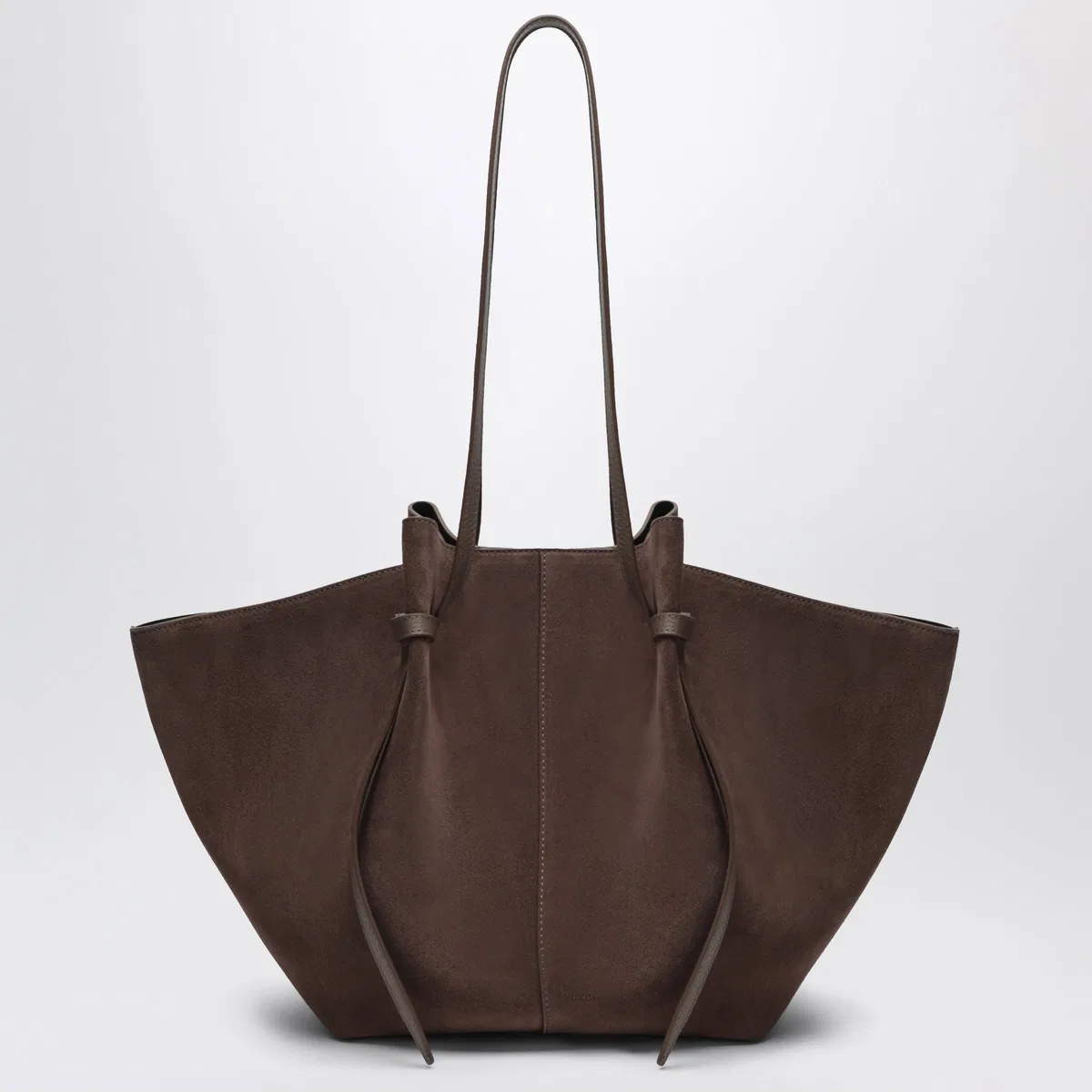 Yuzefi Large Mochi Bag In Nutmeg Suede Leather