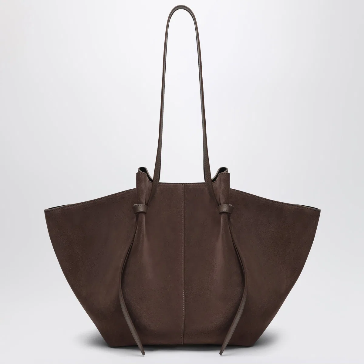 Yuzefi Large Mochi Bag In Nutmeg Suede Leather
