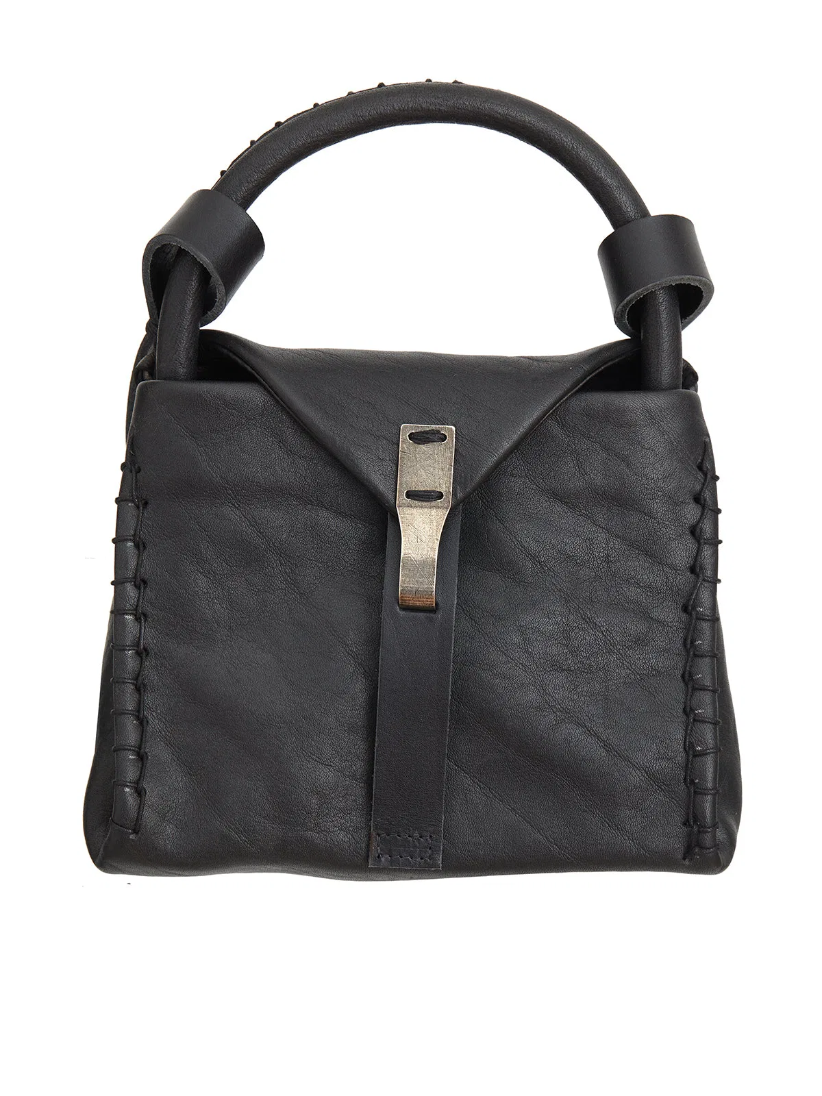 Valentina Banella Medium Handle Stitch Leather Bag