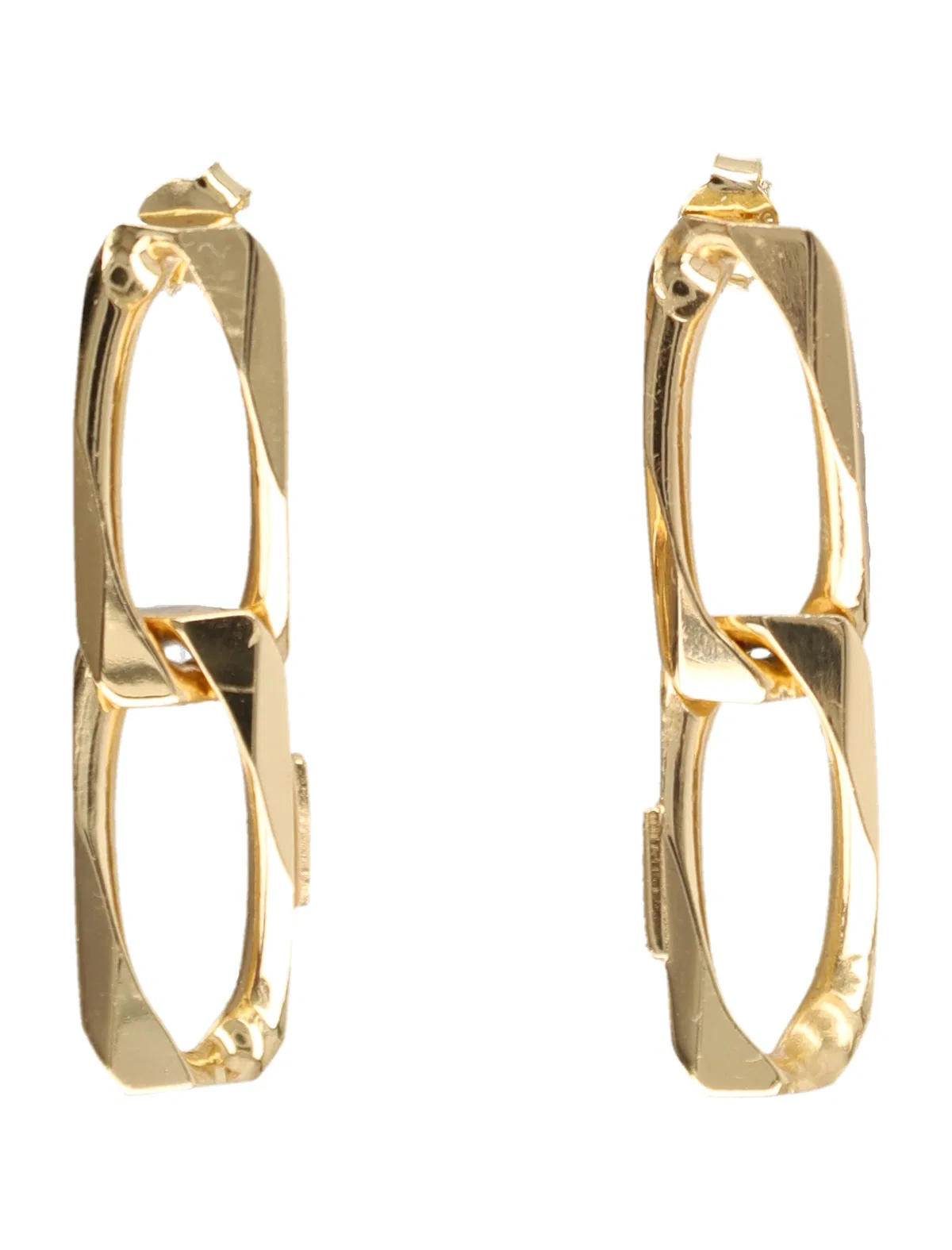 Emanuele bicocchi Gold-Plated Silver Chain Link Earrings
