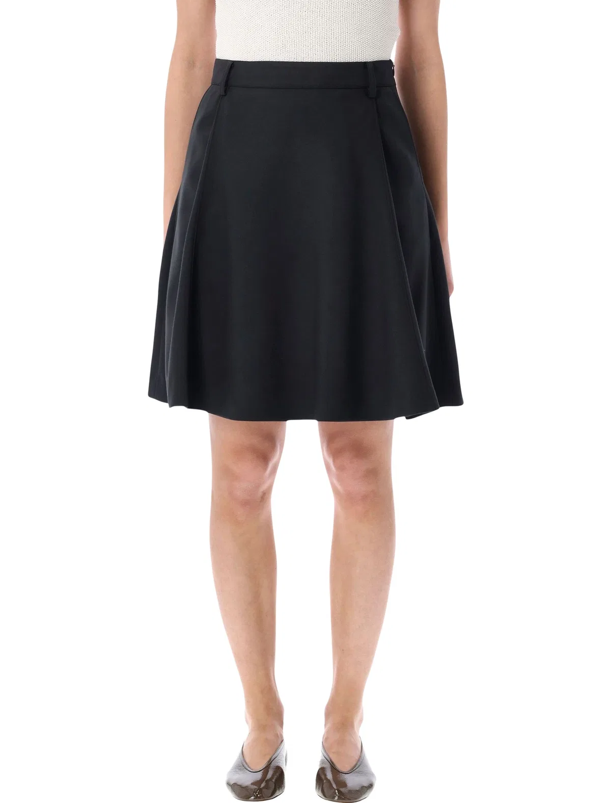 Low Classic Flared Wool-Blend Midi Skirt