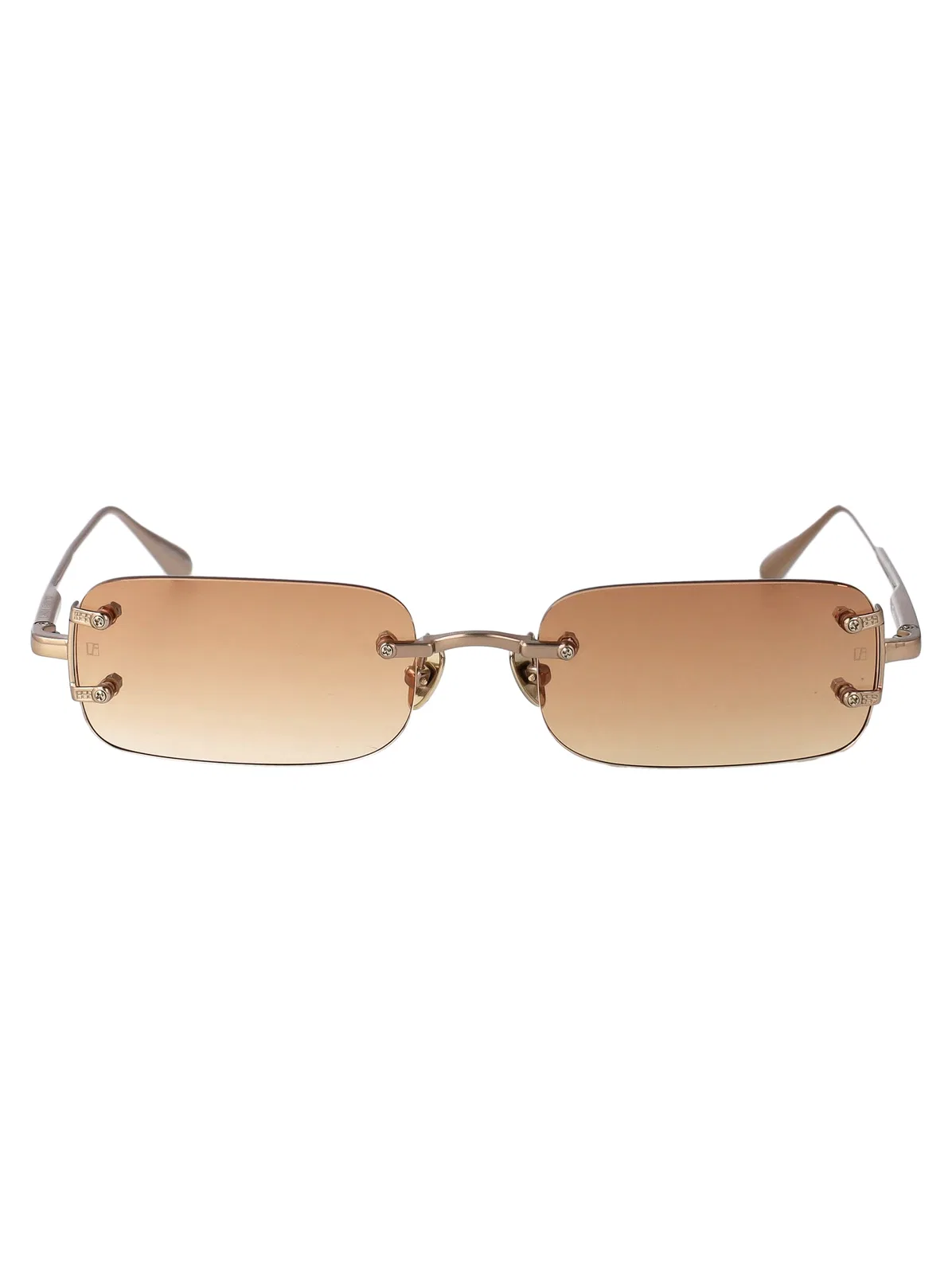 Linda Farrow Light Gold/ Camel Grad Titanium Sunglass