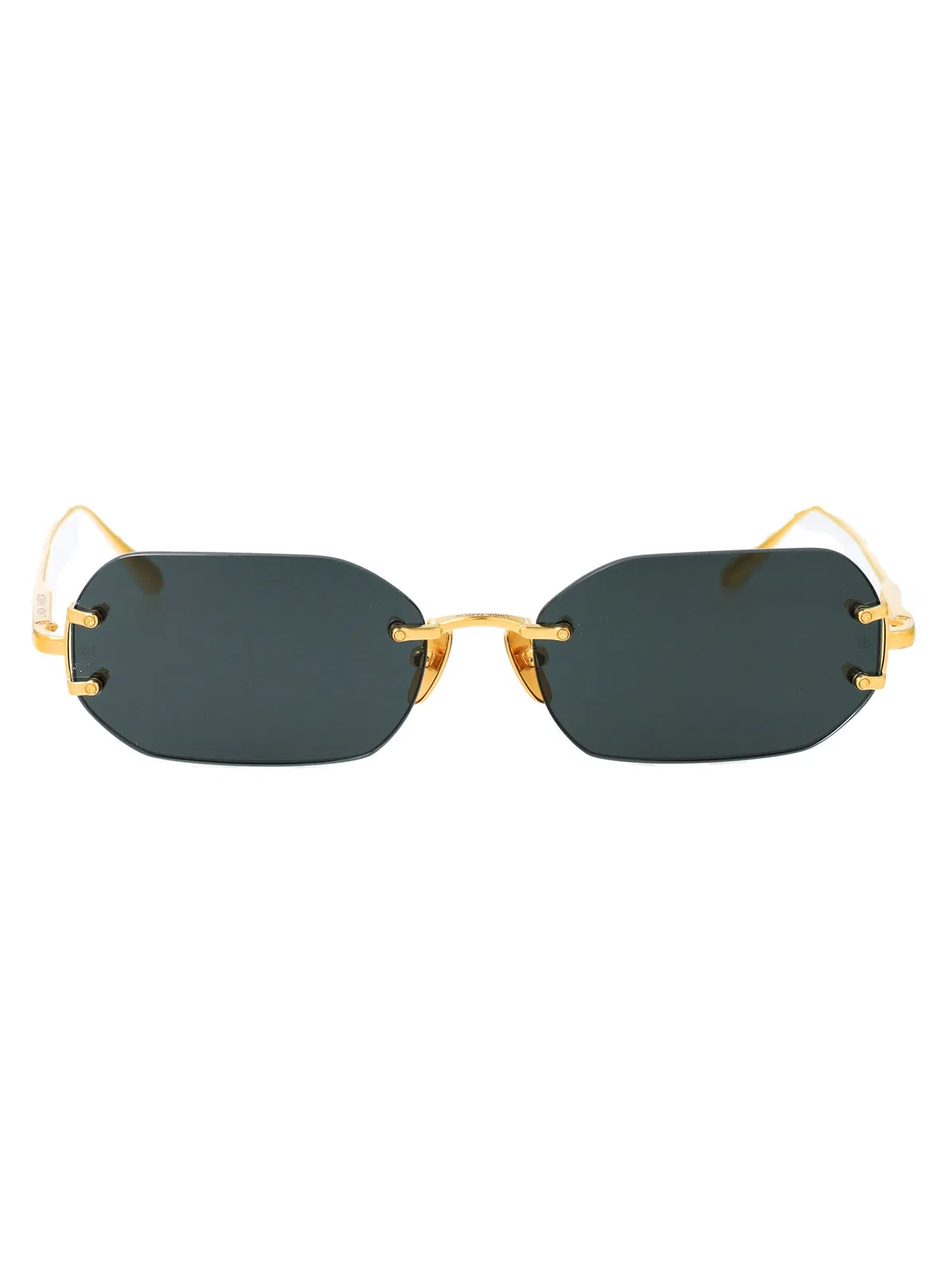 Linda Farrow Yellowgold/Deepgreen Titanium Sunglasses