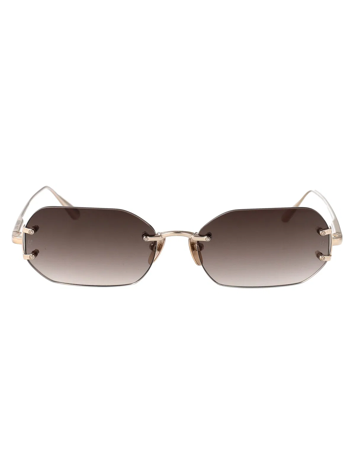 Linda Farrow Lightgold/Mochagrad Titanium Sunglasses