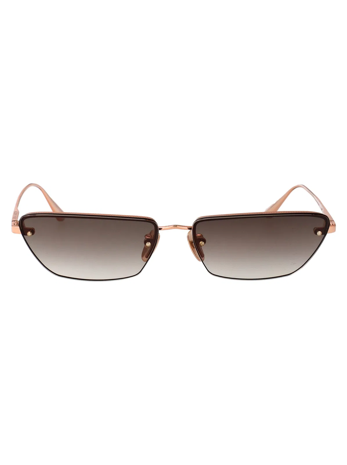 Linda Farrow Rosegold/Mochagrad Titanium Sunglasses