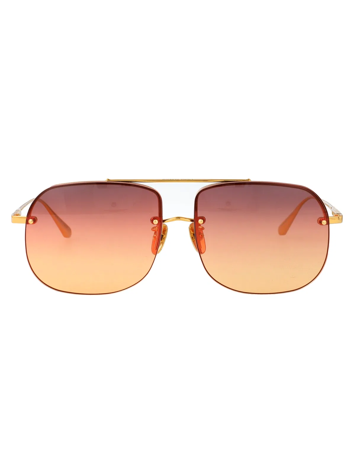 Linda Farrow Yellowgold/Sunsetgrad Titanium Sunglasse