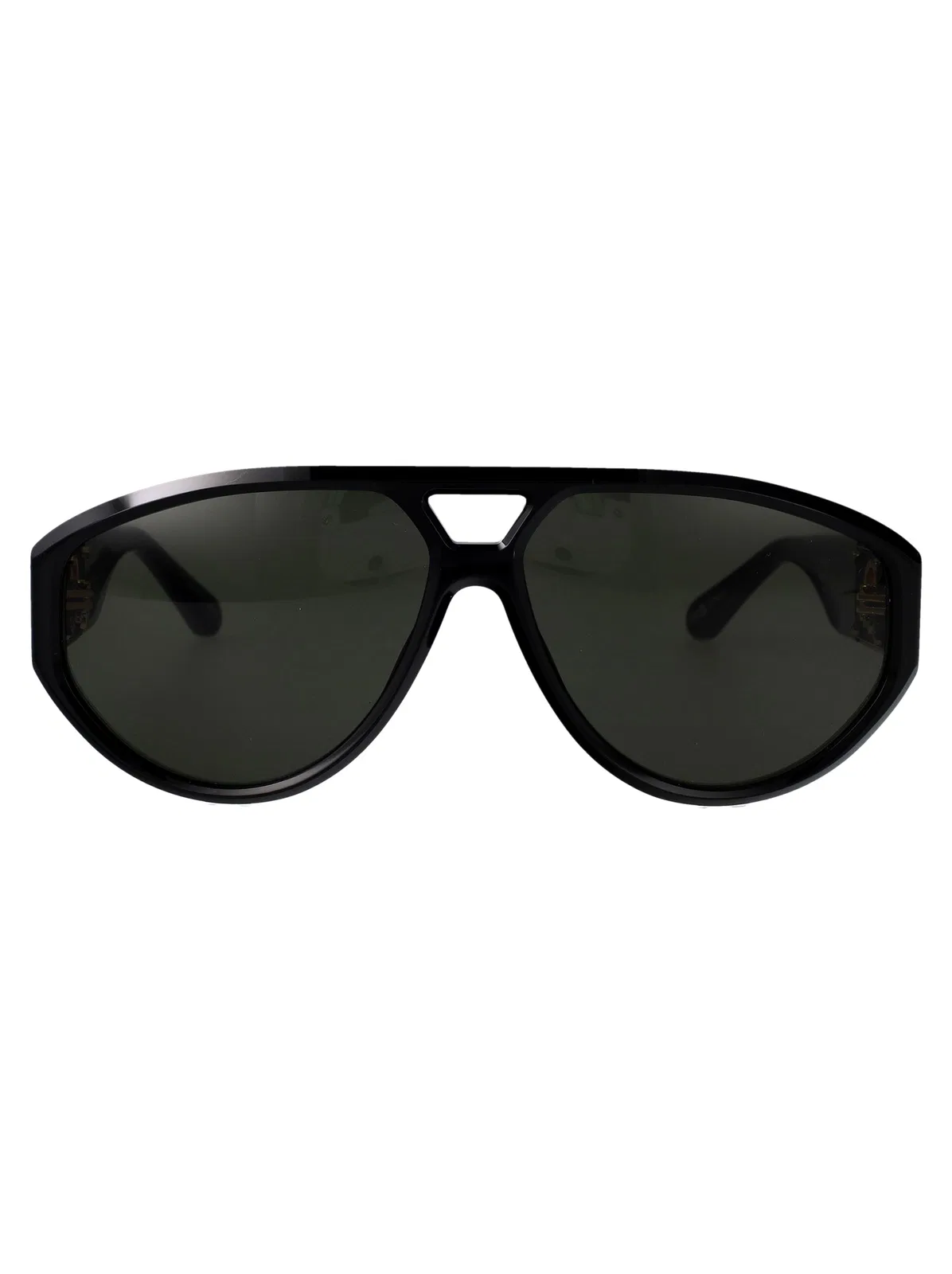 Linda Farrow Black/ Yellow Gold/ Grey Acetate Sunglas